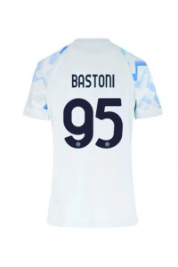 Inter Milan Alessandro Bastoni #95 Jalkapallovaatteet Naisten Vieraspaita 2025-26 Lyhythihainen